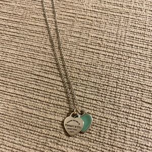 Return to Tiffany Mini Double Heart Tag Necklace